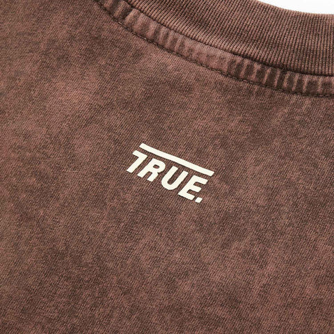 Oversized Washed T- Shirt - Brown