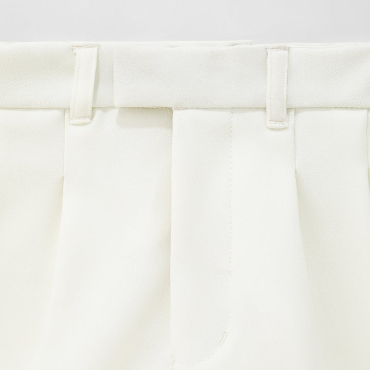 Classic Press-Stud Pants For Women - Ivory