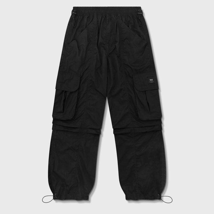 Active Parachute Cargo Pants - Black