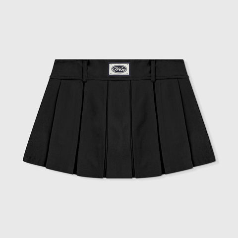 Pleated Mini Skirt - Black