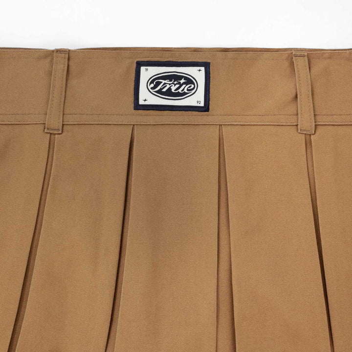 Pleated Mini Skirt - Khaki