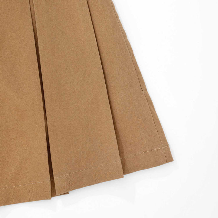 Pleated Mini Skirt - Khaki