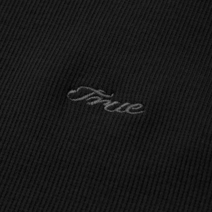 Ribbed Fitted Tee - Black