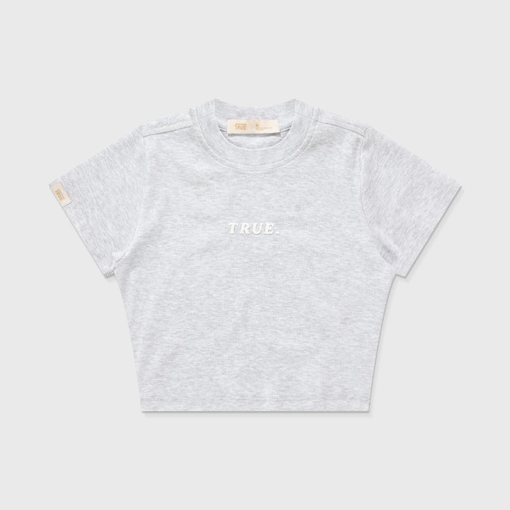 Ribbed Slim Tee - Gray