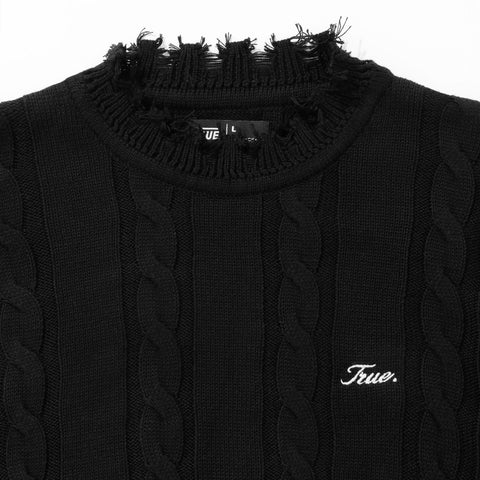 Lounge Knit Crewneck Sweater - Black