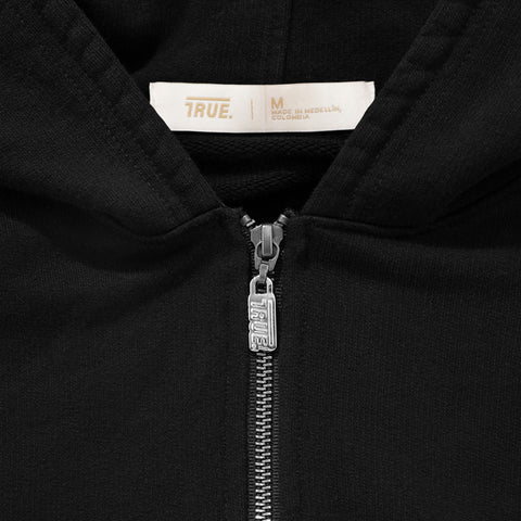 Signature Zipper Hoodie - Black