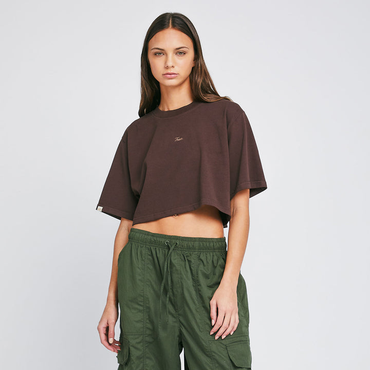 Signature Crop Top - Brown