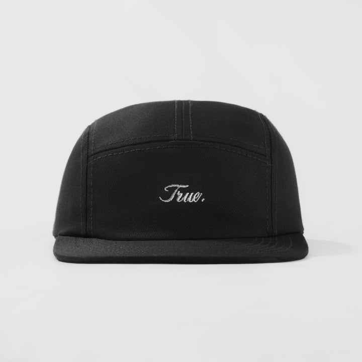 True Signature Five Panels Cap - Black