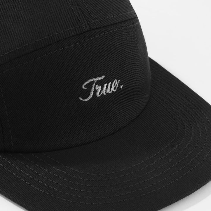 True Signature Five Panels Cap - Black