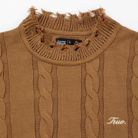 Signature Knit Crewneck Sweater - Camel