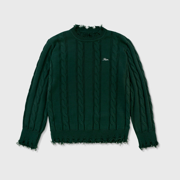 Signature Knit Crewneck Sweater - Pine Green