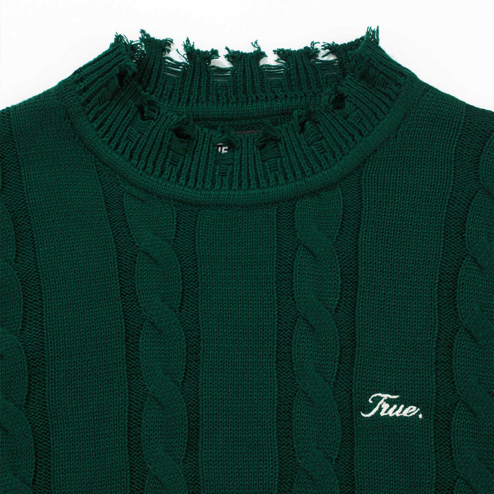 Signature Knit Crewneck Sweater - Pine Green