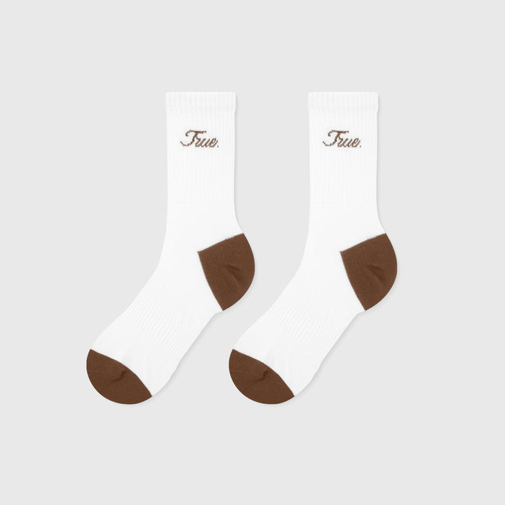 Signature Crew Socks - Brown