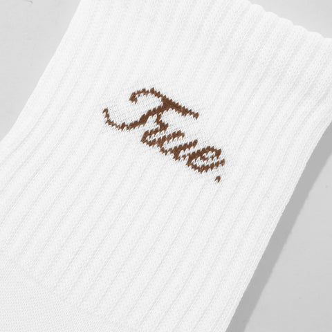 Signature Crew Socks - Brown