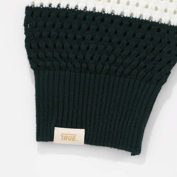 Striped Knit Pullover - Pine Green