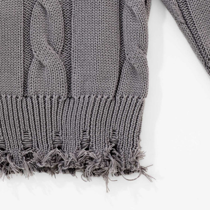 The Journey Knit Pullover - Dark Gray