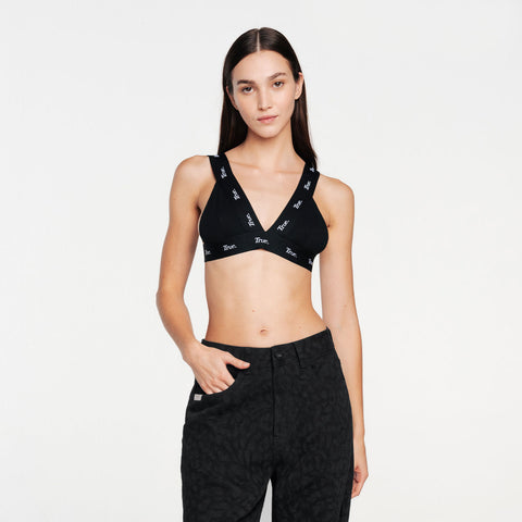 Elastic Top Bra - Black