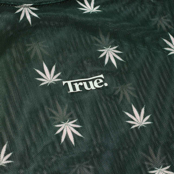 True X Herb Mesh Ls Top - Pine Green