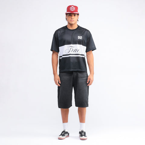True Mesh Boxy Tee - Black