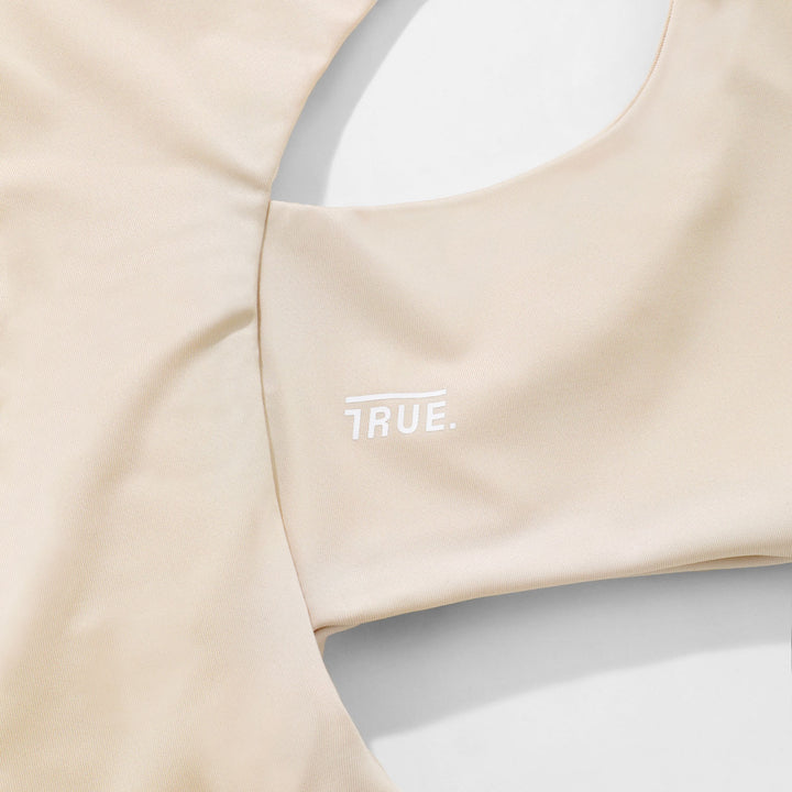 True Logo Asymmetric Bodysuit - Sand