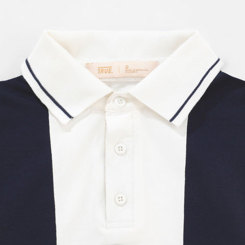 True Lounge Cropped Polo - Navy Blue