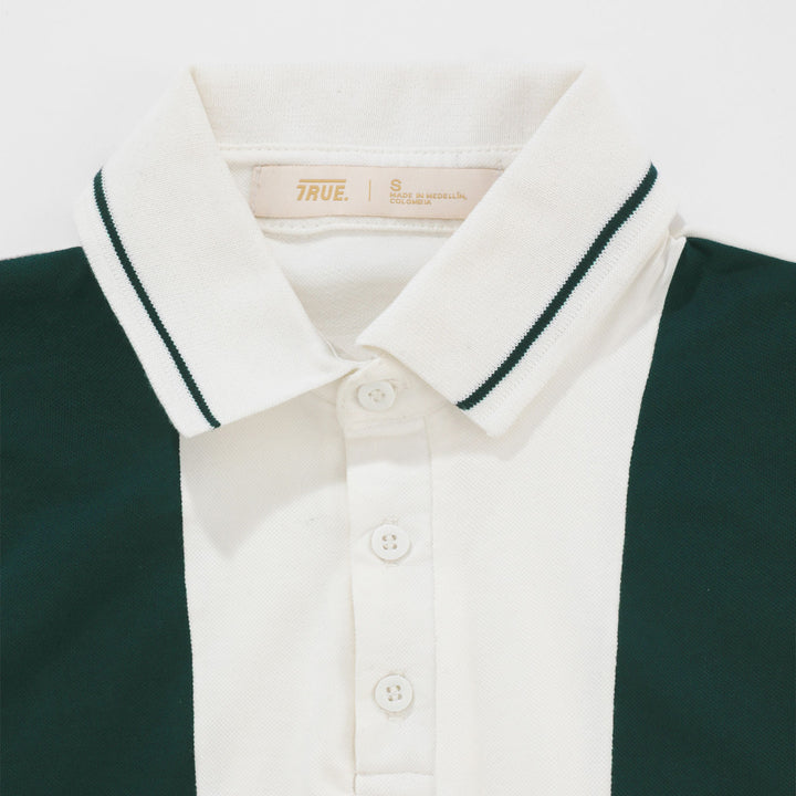 True Lounge Cropped Polo - Pine Green