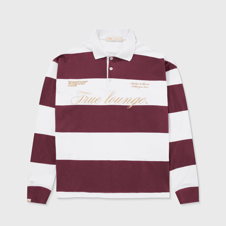 True Lounge LS Boxy Polo - Deep Red