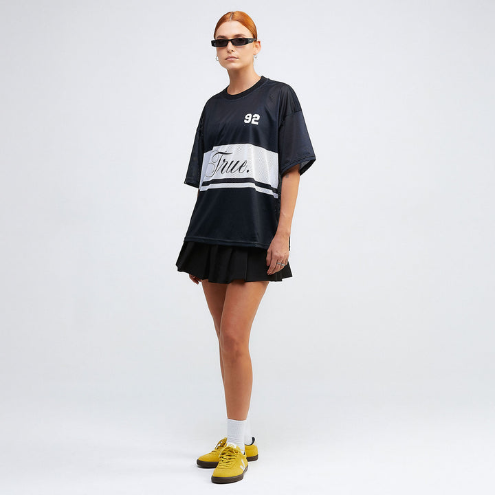 True Mesh Boxy Tee - Black