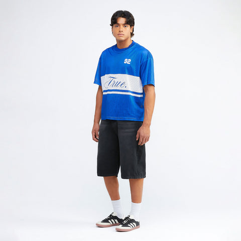 True Mesh Boxy Tee - Blue