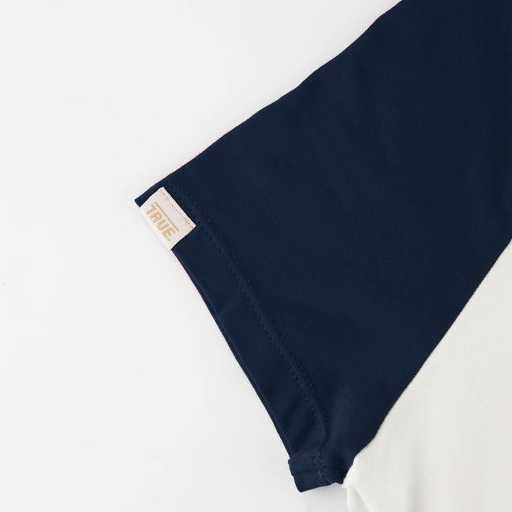 True Stamp Cropped Slim Tee - Navy Blue