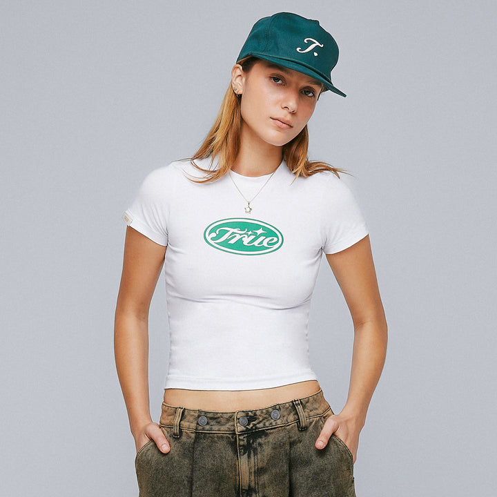 True Stamp Slim Tee - White