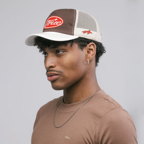 True Stamp Trucker Cap - Brown