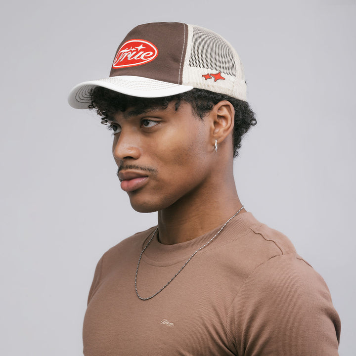 True Stamp Trucker Cap - Brown