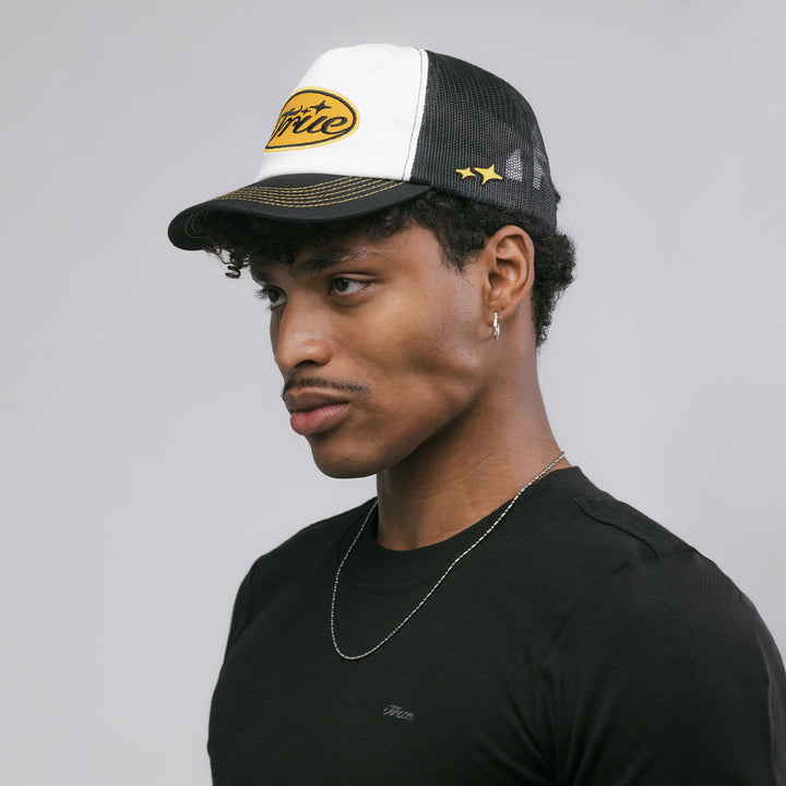 True Stamp Trucker Cap - Black