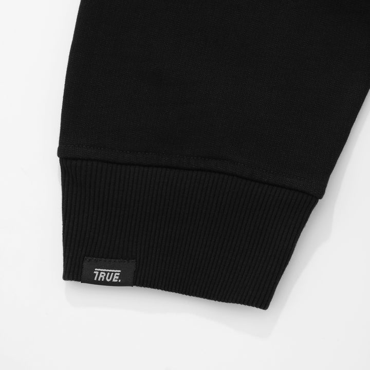 True Stamp Zipper Hoodie - Black