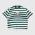Striped Boxy Tee - Pine Green