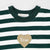 Striped Boxy Tee - Pine Green