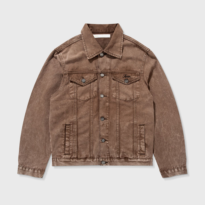 Washed Drill Jacket - Brown