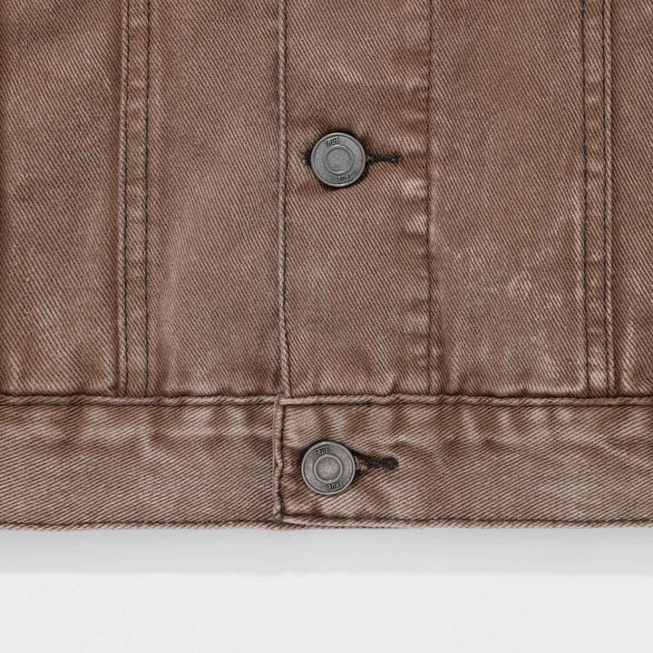 Washed Drill Jacket - Brown