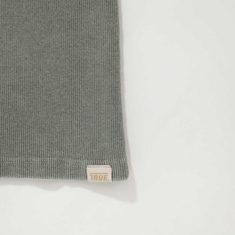 Washed Ribbed Tank Top - Light Grey