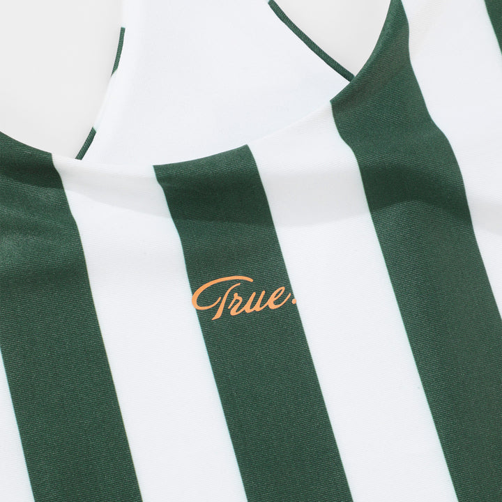 The House Of True Striped Bodysuit - Pine Green