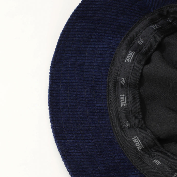 Script Logo Corduroy Bucket Hat - Dark Blue
