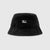 Script Logo Corduroy Bucket Hat - Black