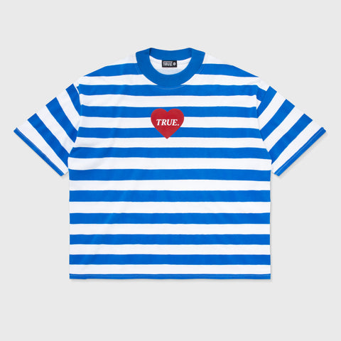 Striped Box-Fit T-Shirt - Blue