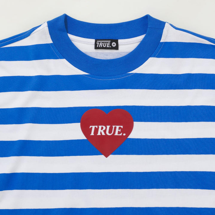 Striped Box-Fit T-Shirt - Blue