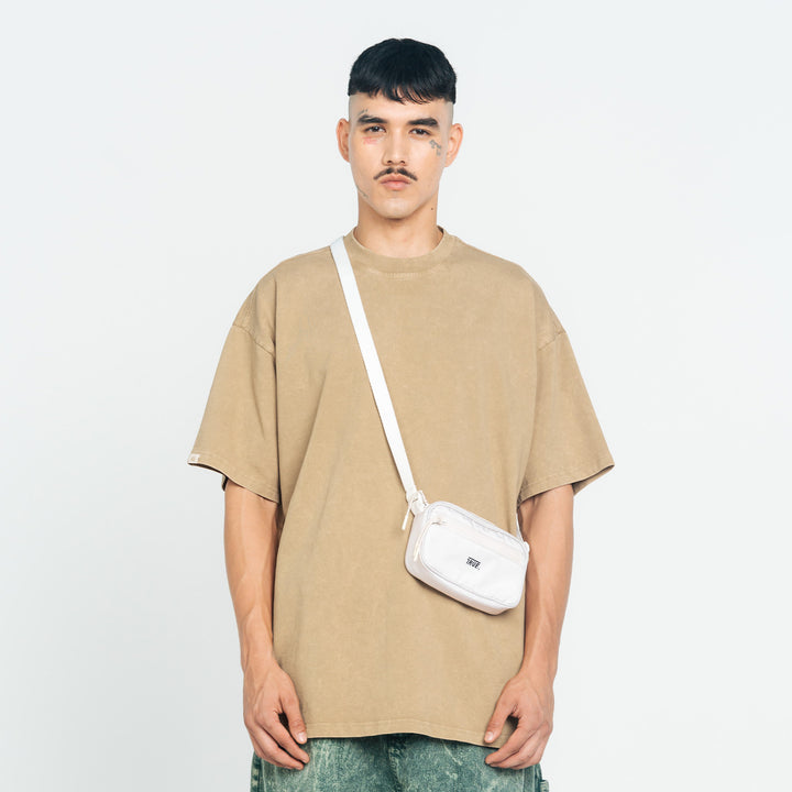 Washed Oversized T-Shirt - Camel