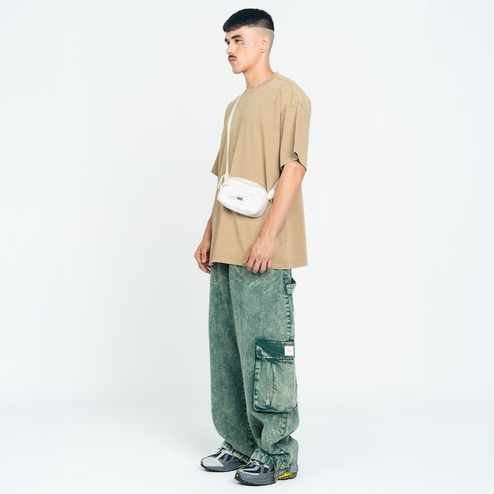 Washed Oversized T-Shirt - Camel