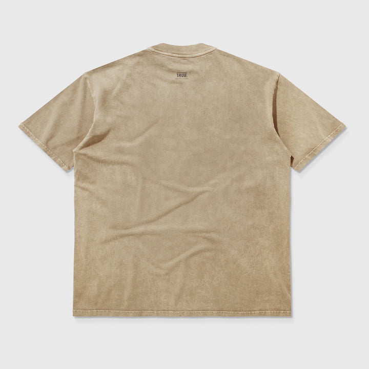 Washed Oversized T-Shirt - Camel