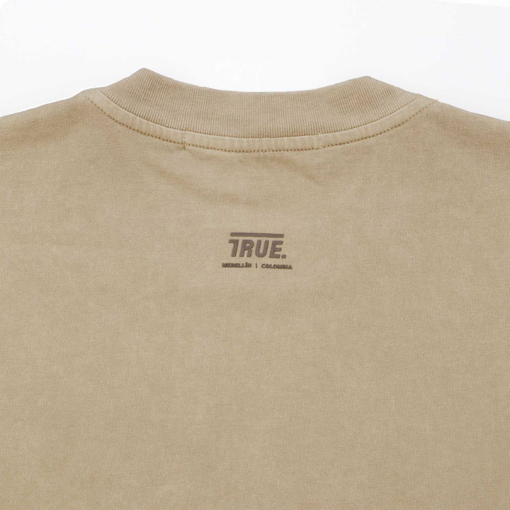 Washed Oversized T-Shirt - Camel