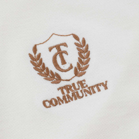 Community Oversized Polo Shirt - White
